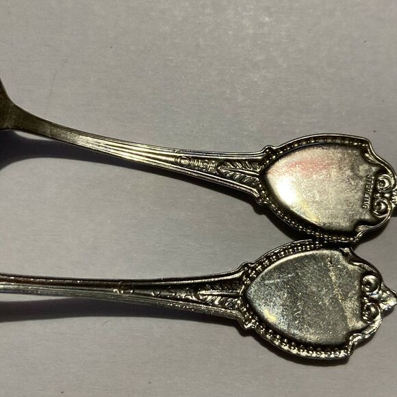 Vintage Collectible Souvenir Travel Spoons Assorted States USA Tourist Lot of 7 - Picture 7 of 8
